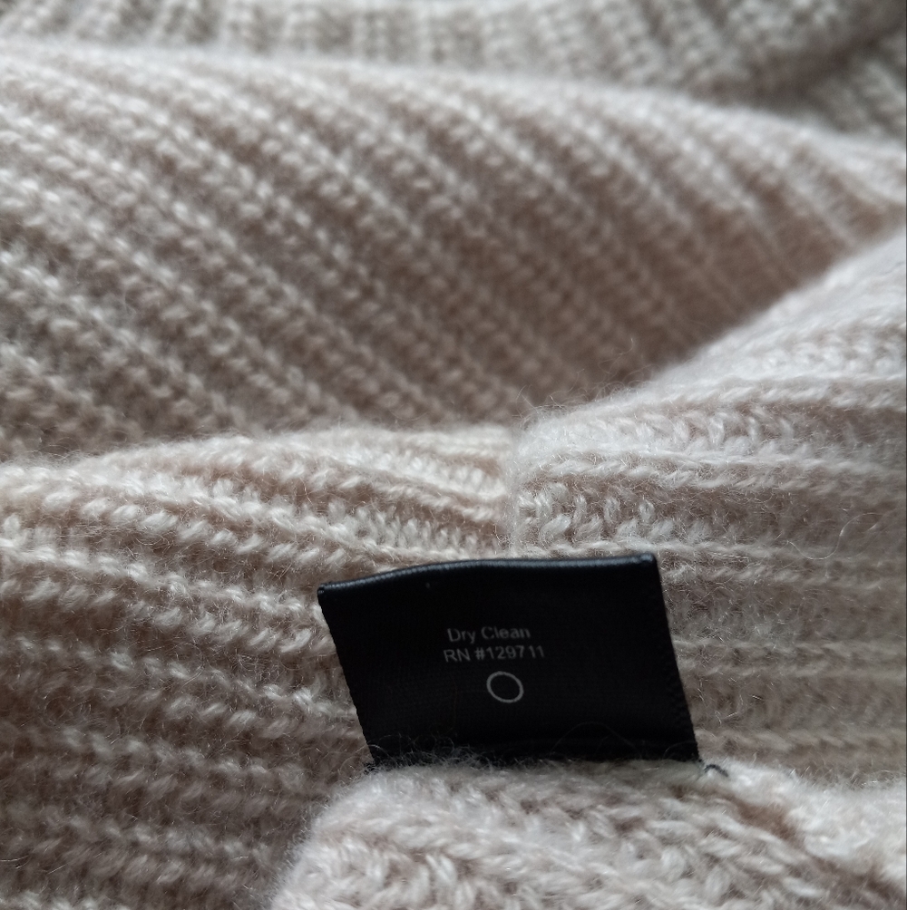 Jenni Kayne Cashmere Fisherman Sweater In Oatmeal M - Picture 10 of 16